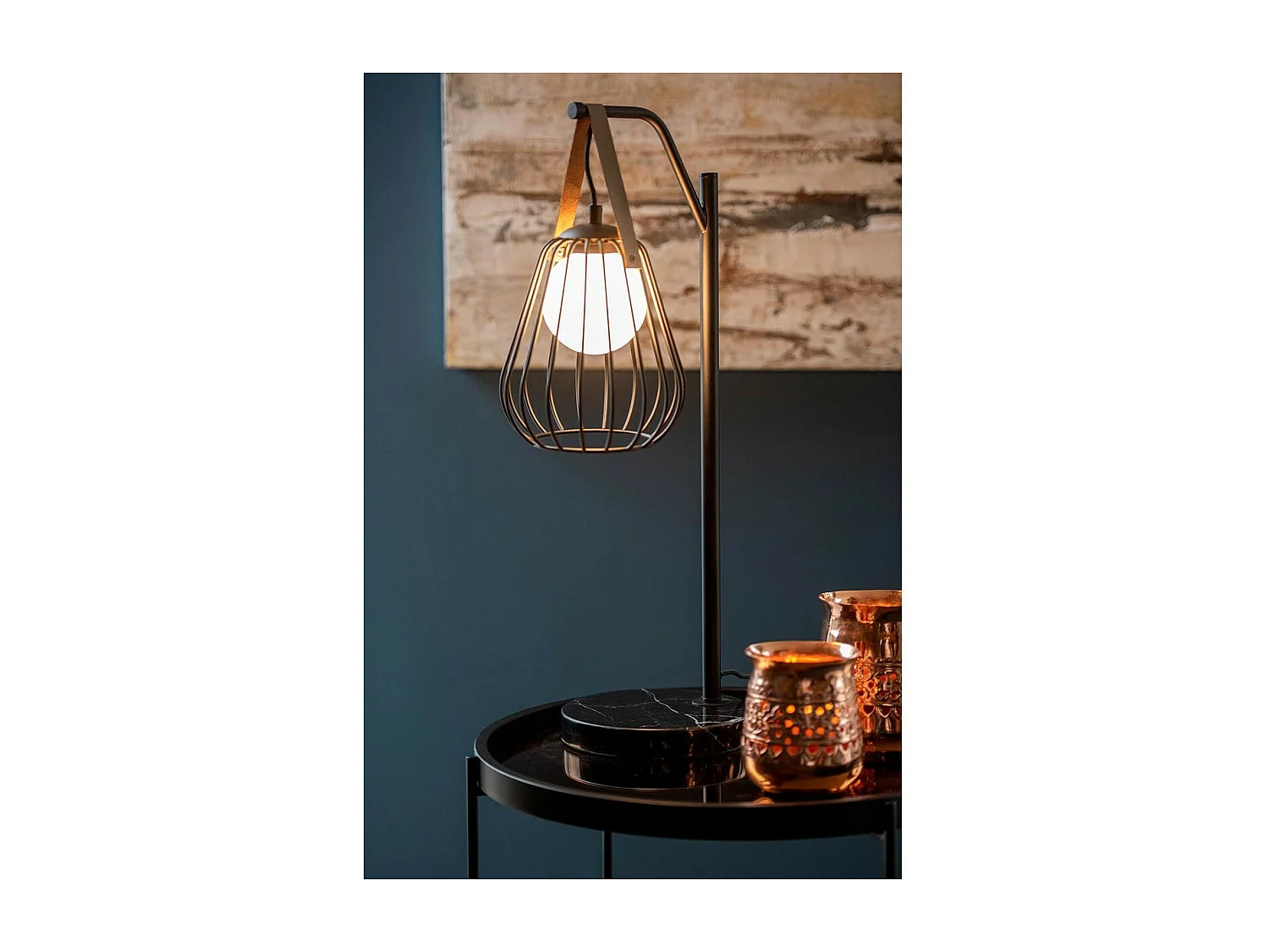 Lampe à Poser Design "Ignes" 63cm Noir