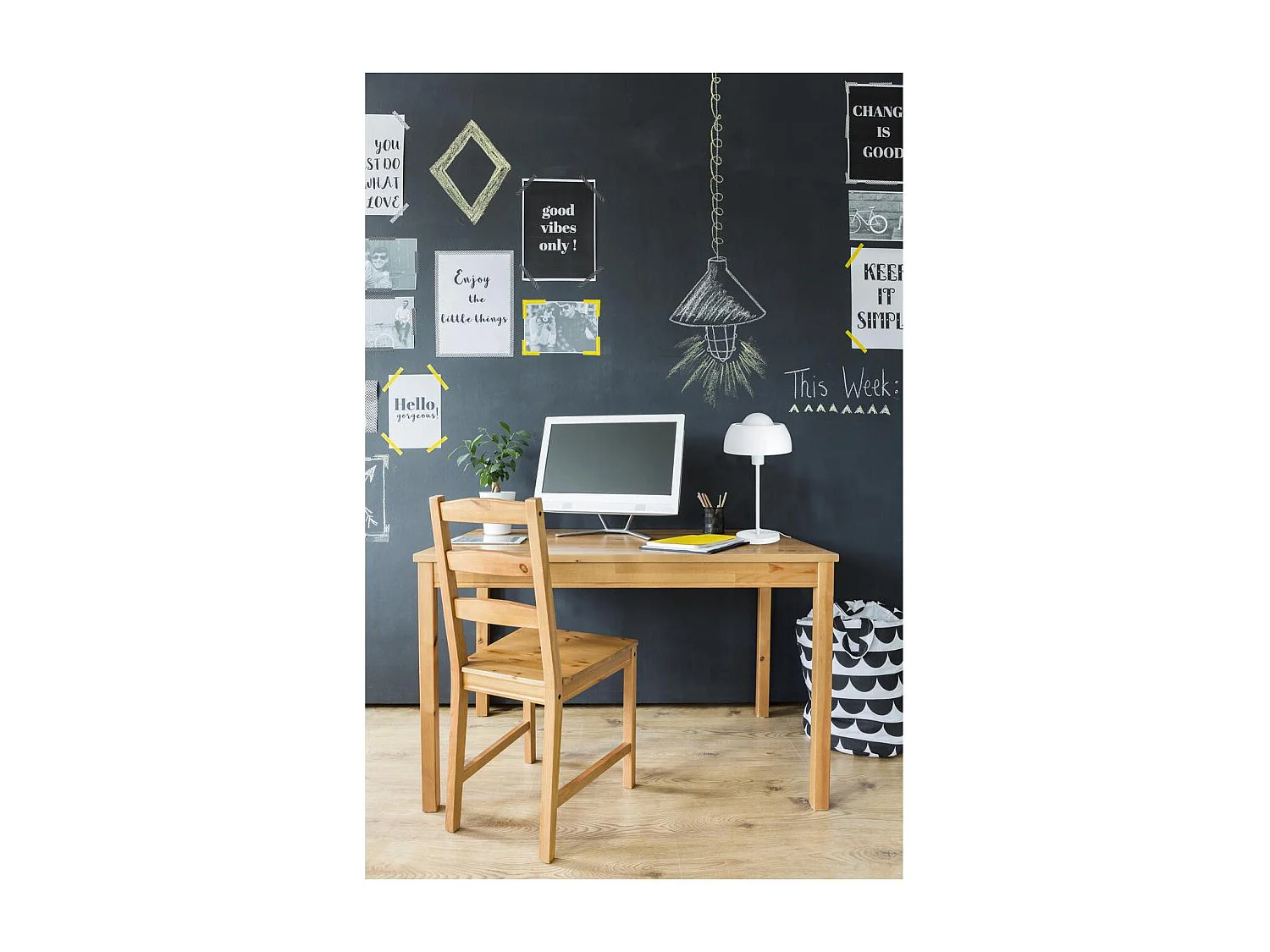 Lampe à Poser Design "Ardmore" 42cm Blanc