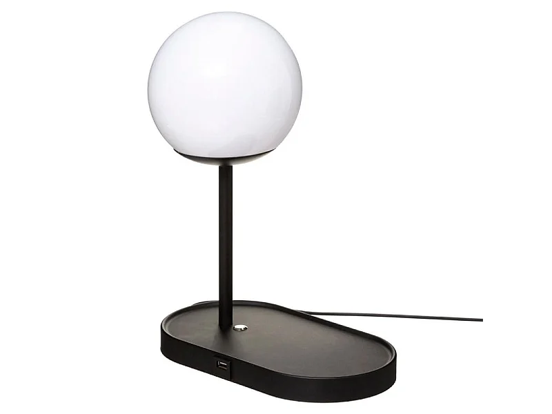 Lampe à Poser & Chargeur "Colors" 33cm Noir