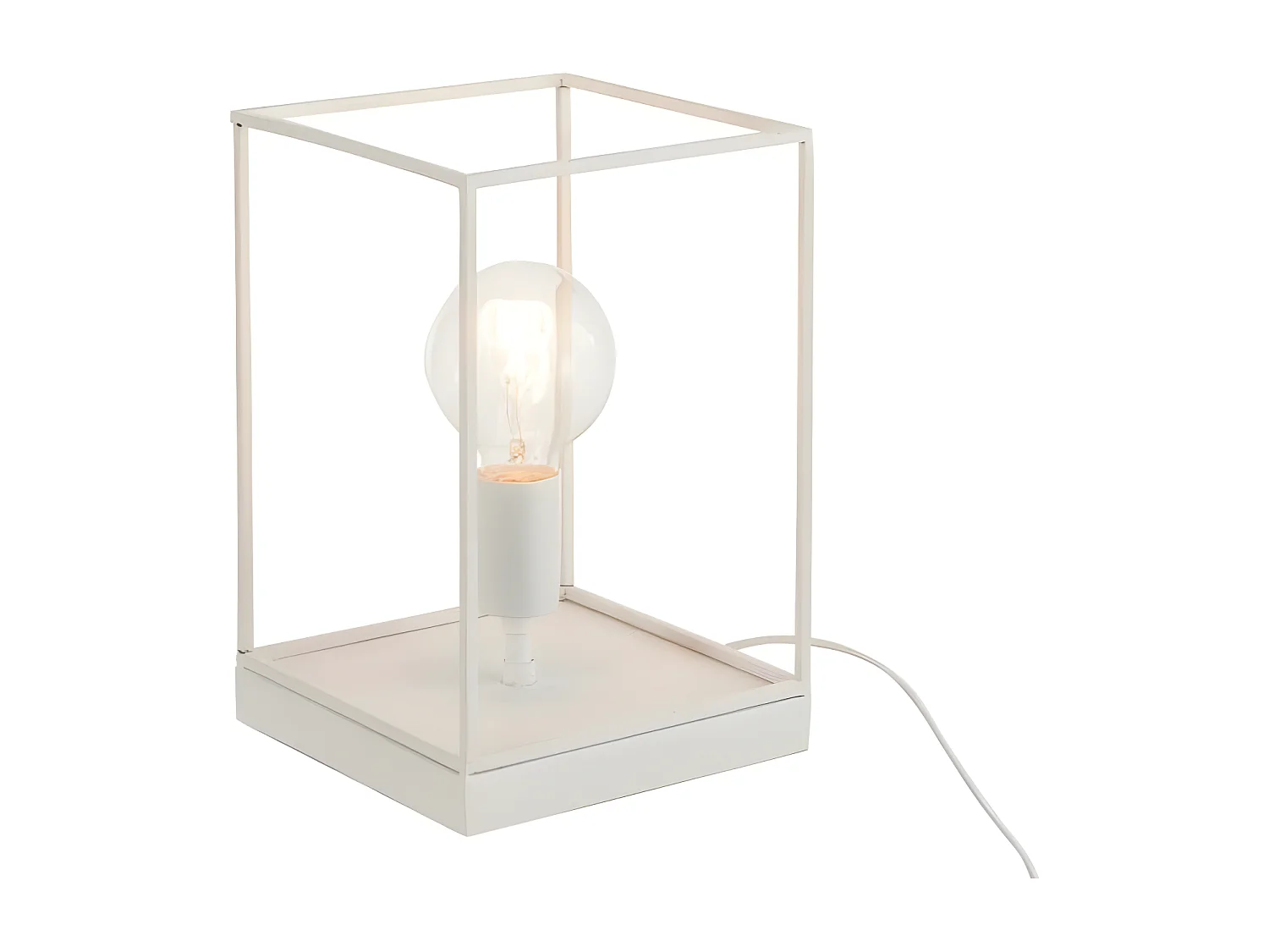 Lampe à Poser "Une Ampoule" 30cm Blanc