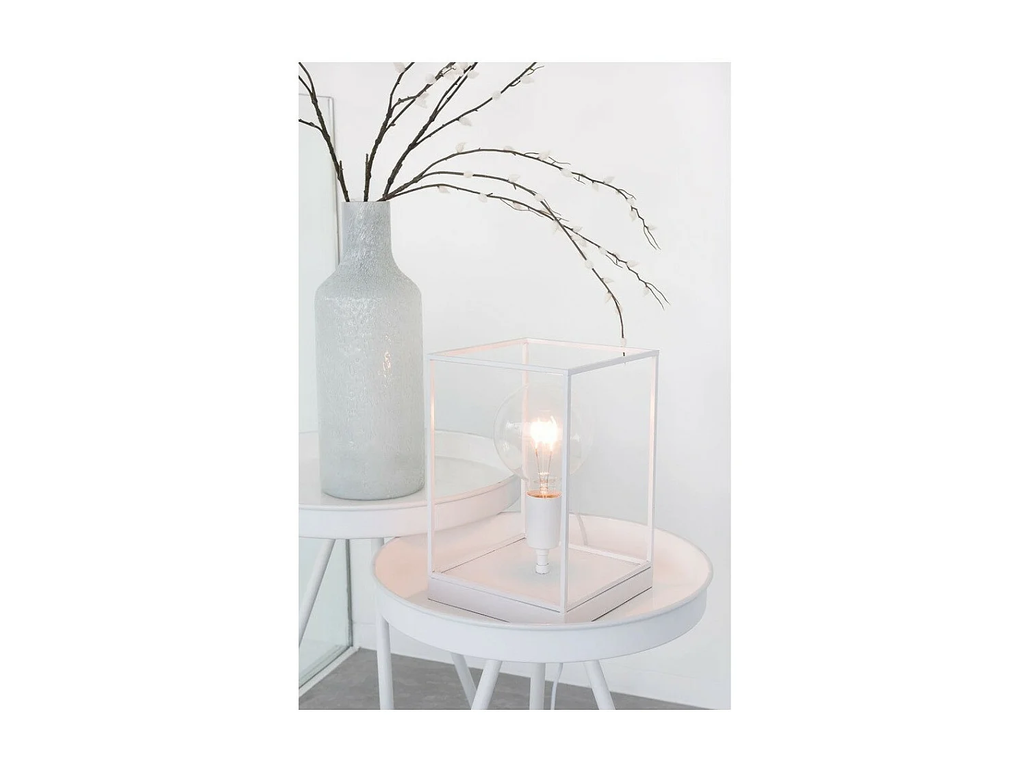 Lampe à Poser "Une Ampoule" 30cm Blanc