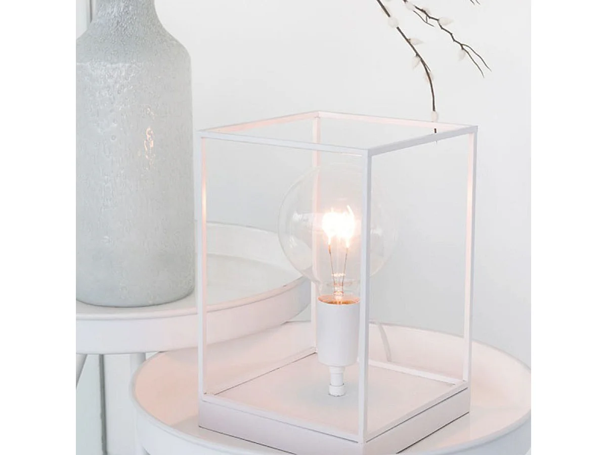 Lampe à Poser "Une Ampoule" 30cm Blanc