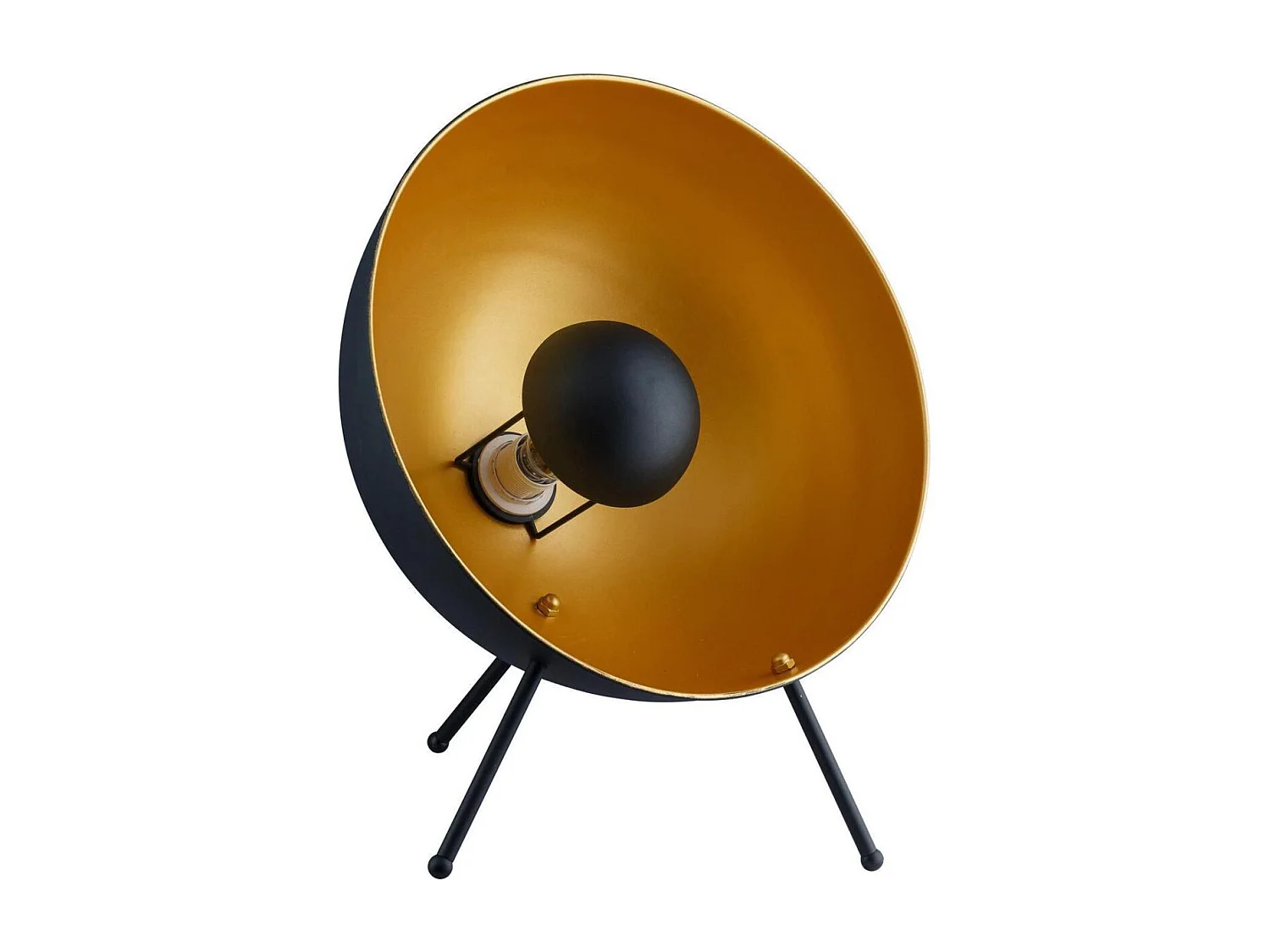 Gello tafellamp op goud en zwart metalen statief