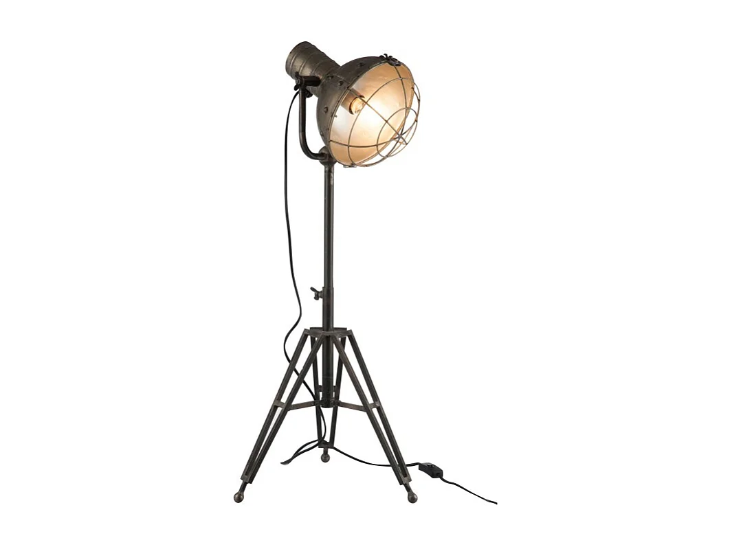 Lampe à Poser Industrielle "Néo" 93cm Gris