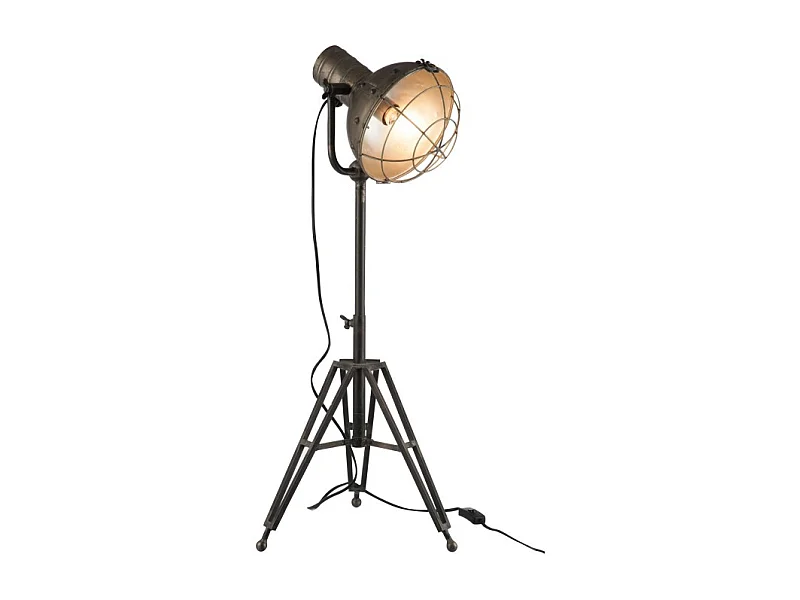 Lampe à Poser Industrielle "Néo" 93cm Gris