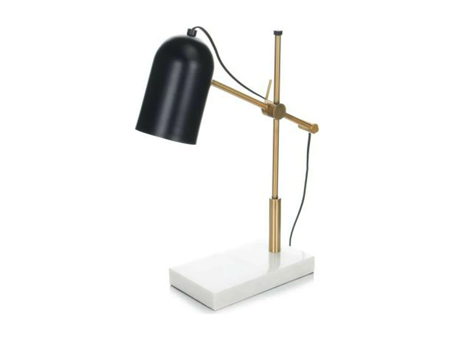 Lampe à Poser en Marbre "Spiro" 54cm Noir