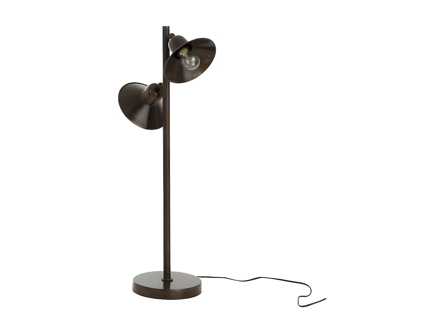 Lampe à Poser Design en Métal "Conic" 80cm Marron Foncé