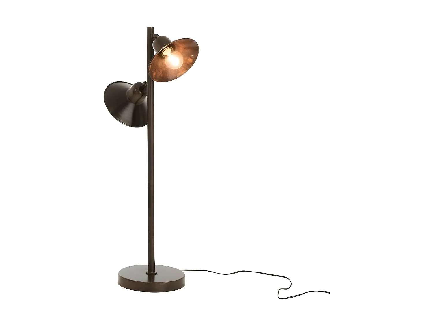 Lampe à Poser Design en Métal "Conic" 80cm Marron Foncé