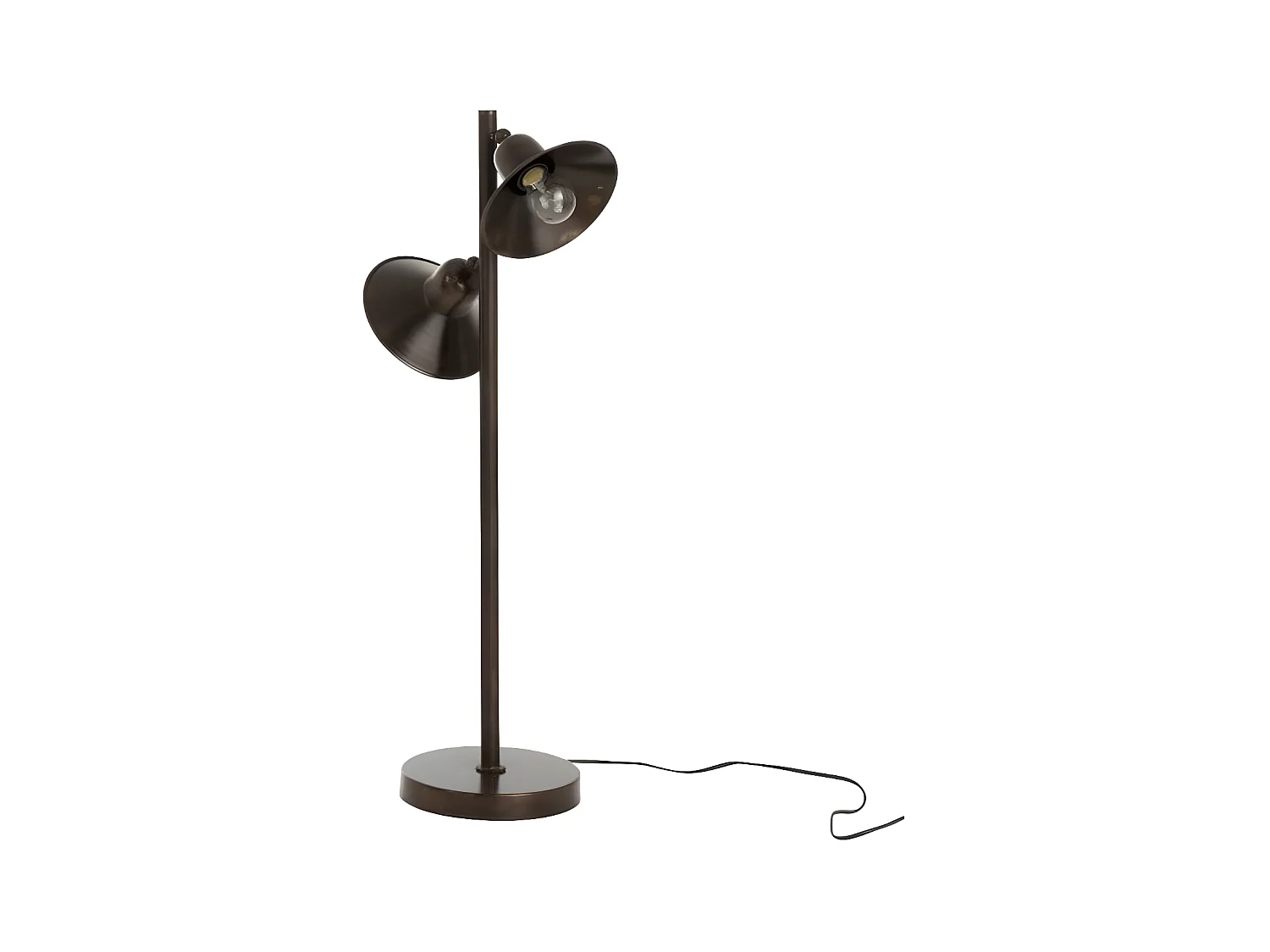 Lampe à Poser Design en Métal "Conic" 80cm Marron Foncé