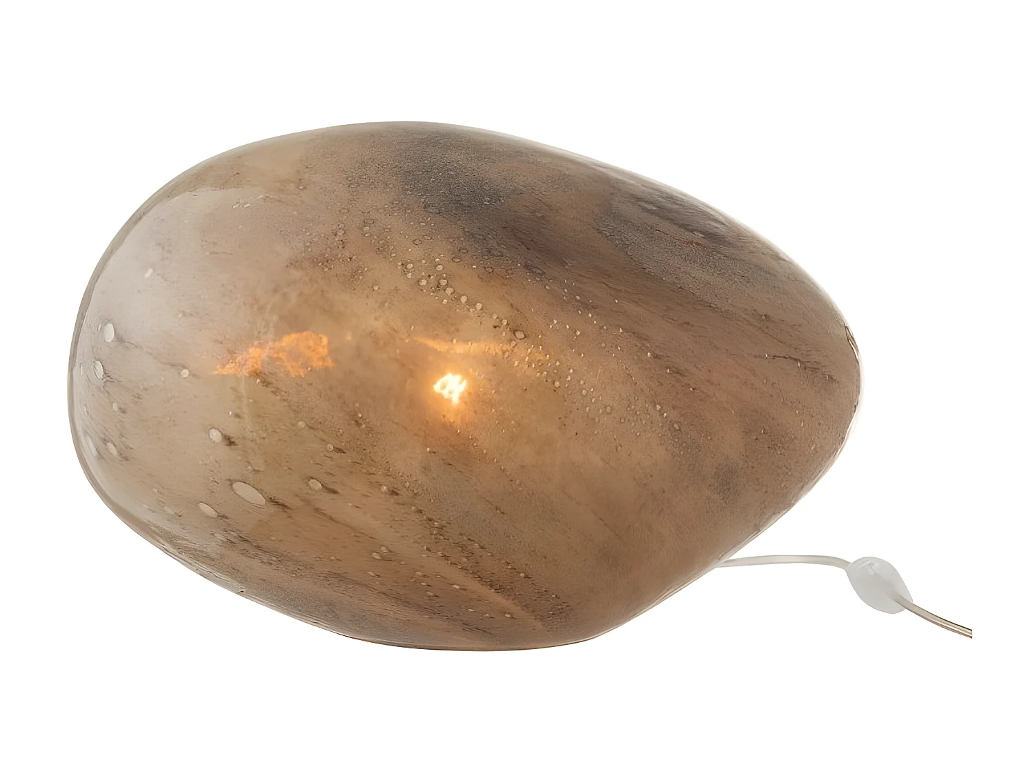 Lampe à Poser en Verre "Dany" 40cm Marron