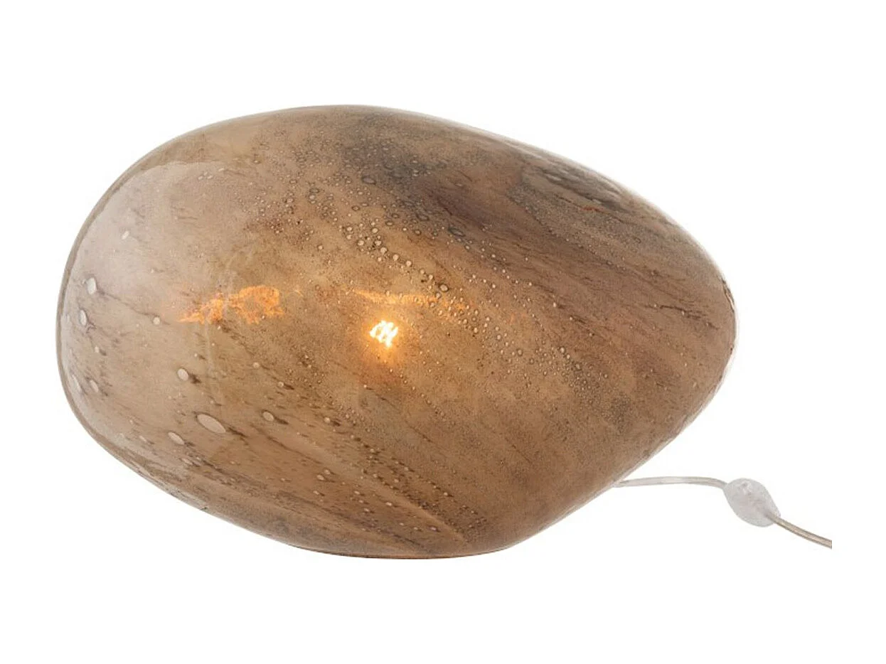 Lampe à Poser en Verre "Dany" 40cm Marron