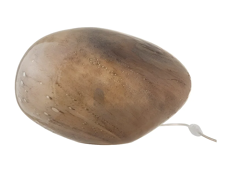 Nissy ovale tafellamp van bruin glas