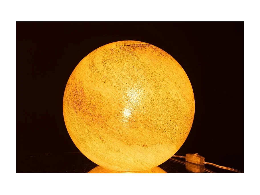 Lampe à Poser Ronde "Dany" 29cm Jaune