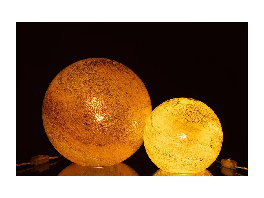 Lampe à Poser Ronde "Dany" 29cm Jaune