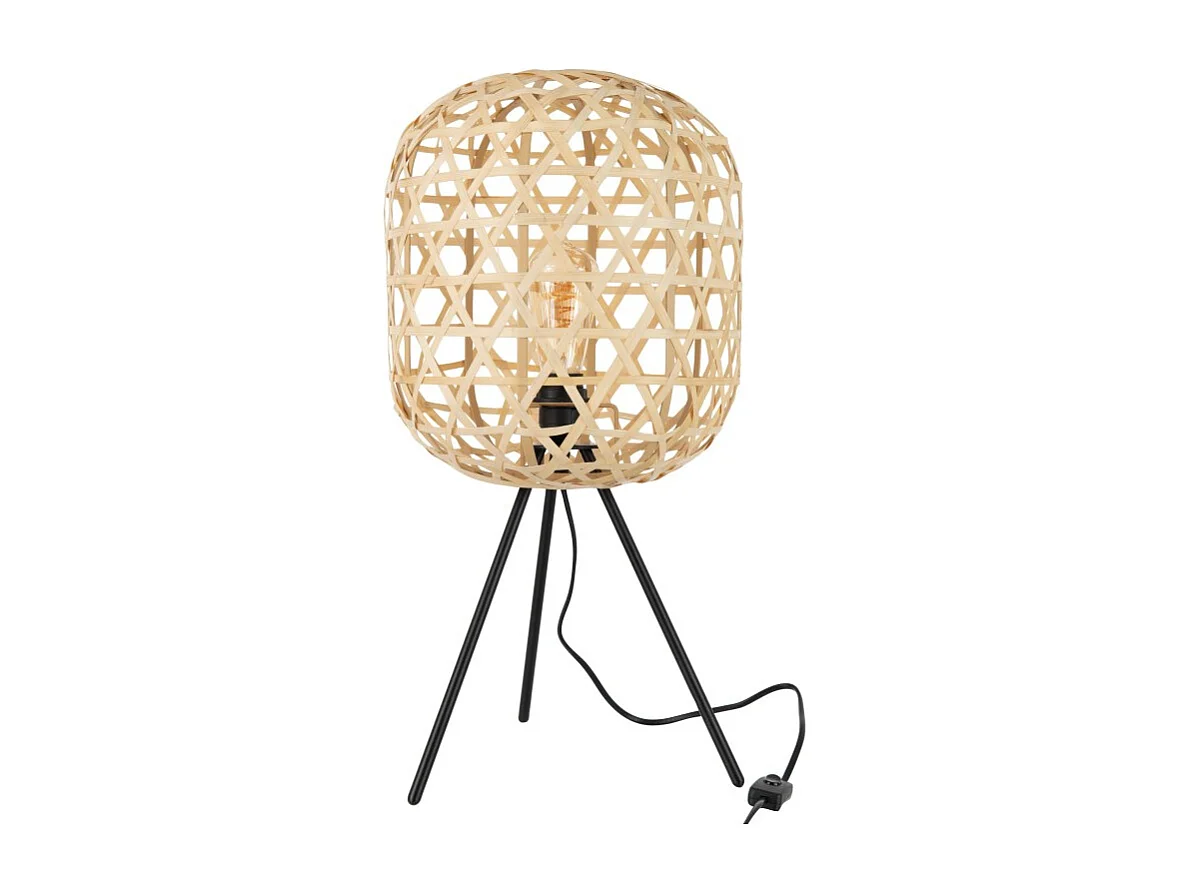 Lampe à Poser Trépied Design "Axoa" 59cm Naturel