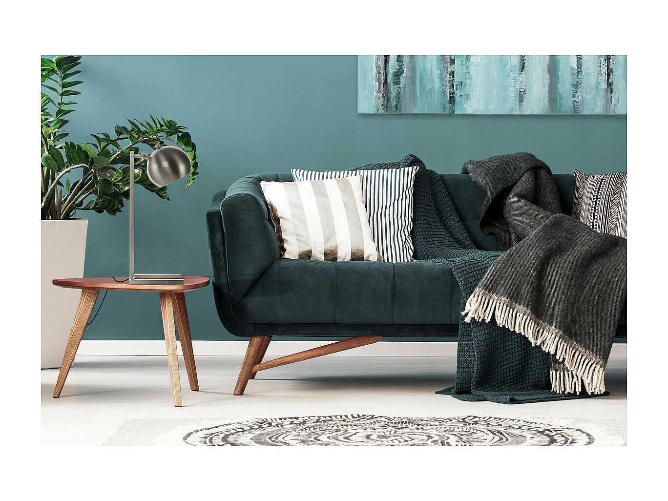 Lampe à Poser Déco "Bruna" 50cm Argent