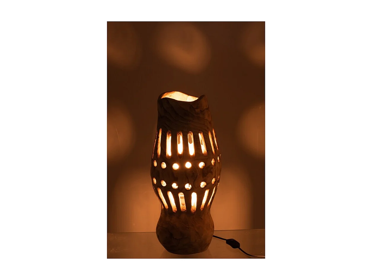 Lampe Design en Bois "Valeria" 49cm Naturel