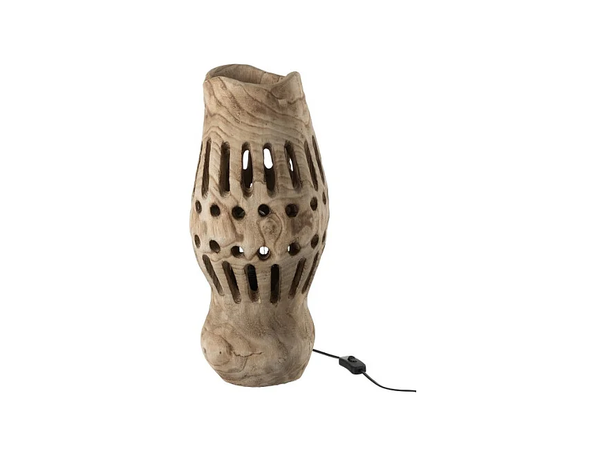 Lampe Design en Bois "Valeria" 49cm Naturel