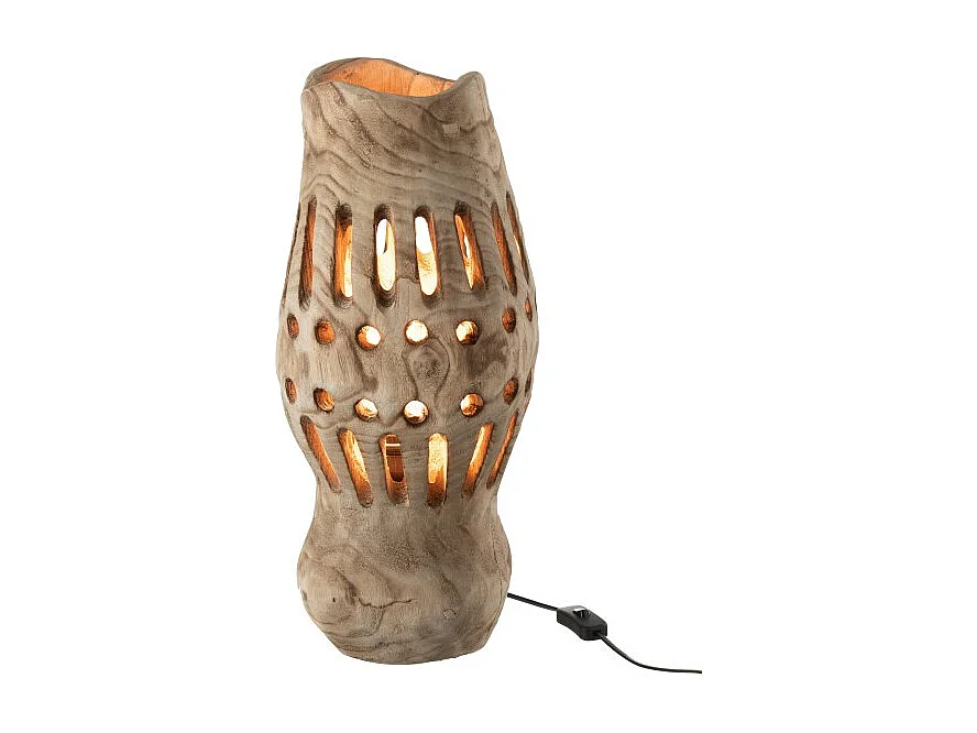 Lampe Design en Bois "Valeria" 49cm Naturel