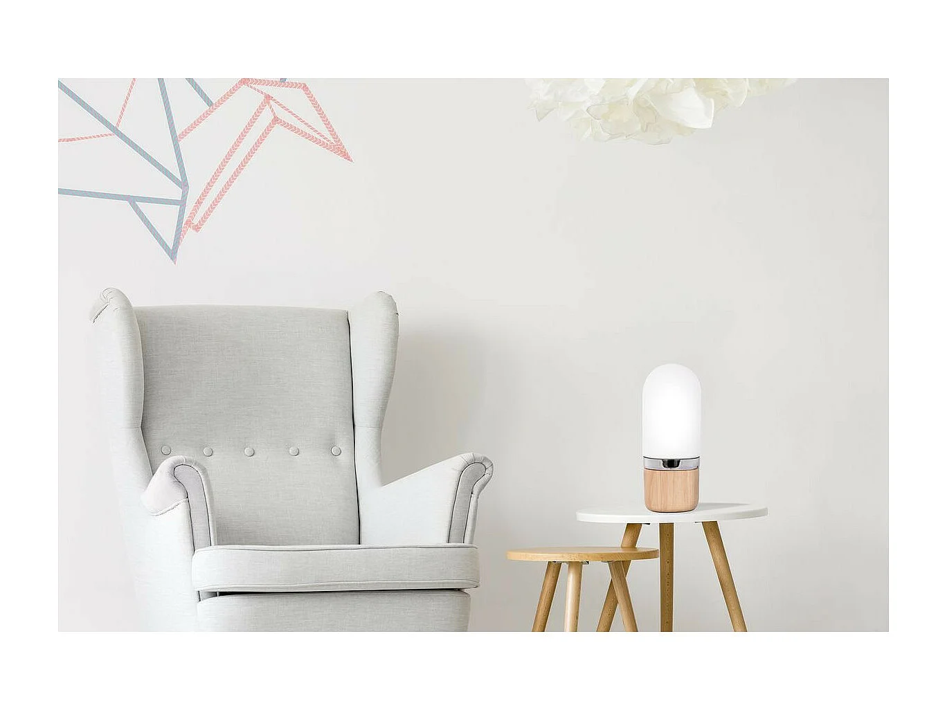 Lampe à Poser Design "Ganro" 33cm Blanc