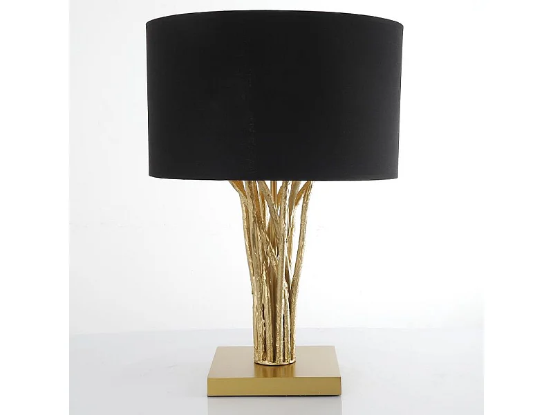 Lampe à Poser Design "Turayne" 51cm Noir & Or