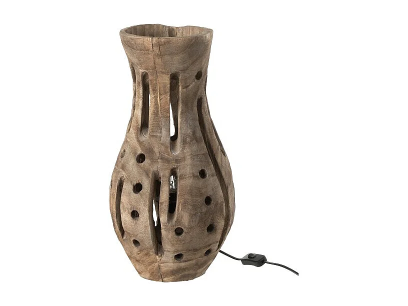Lampe Design en Bois "Elisabeth" 47cm Naturel