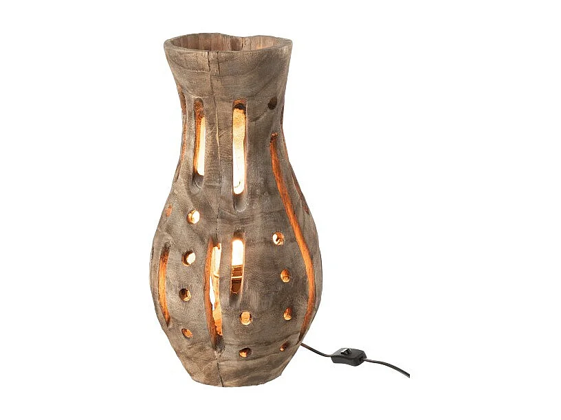 Lampe Design en Bois "Elisabeth" 47cm Naturel