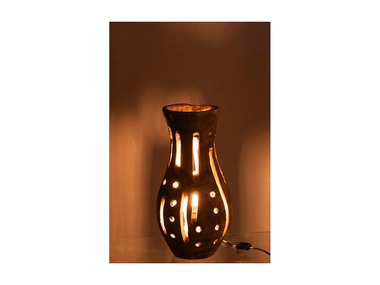 Lampe Design en Bois "Elisabeth" 47cm Naturel