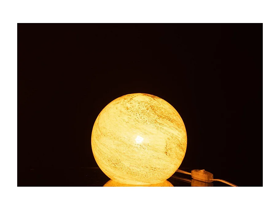 Lampe à Poser Ronde "Dany" 20cm Jaune