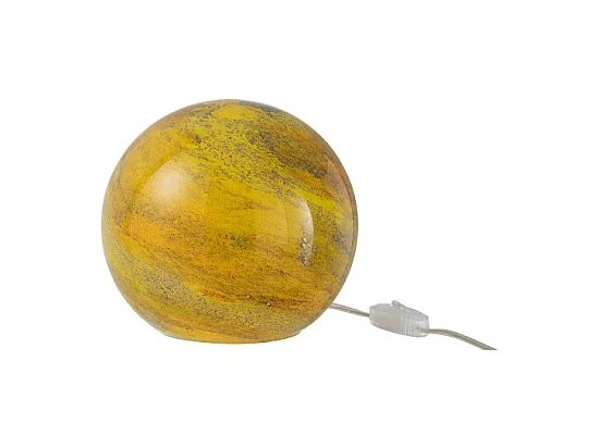 Lámpara de bola de vidrio amarillo para colocar de 20x20x18 cm