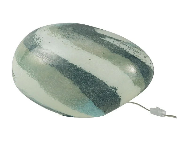 Lámpara de bola de vidrio azul-verde para colocar - 40x29x25 cm