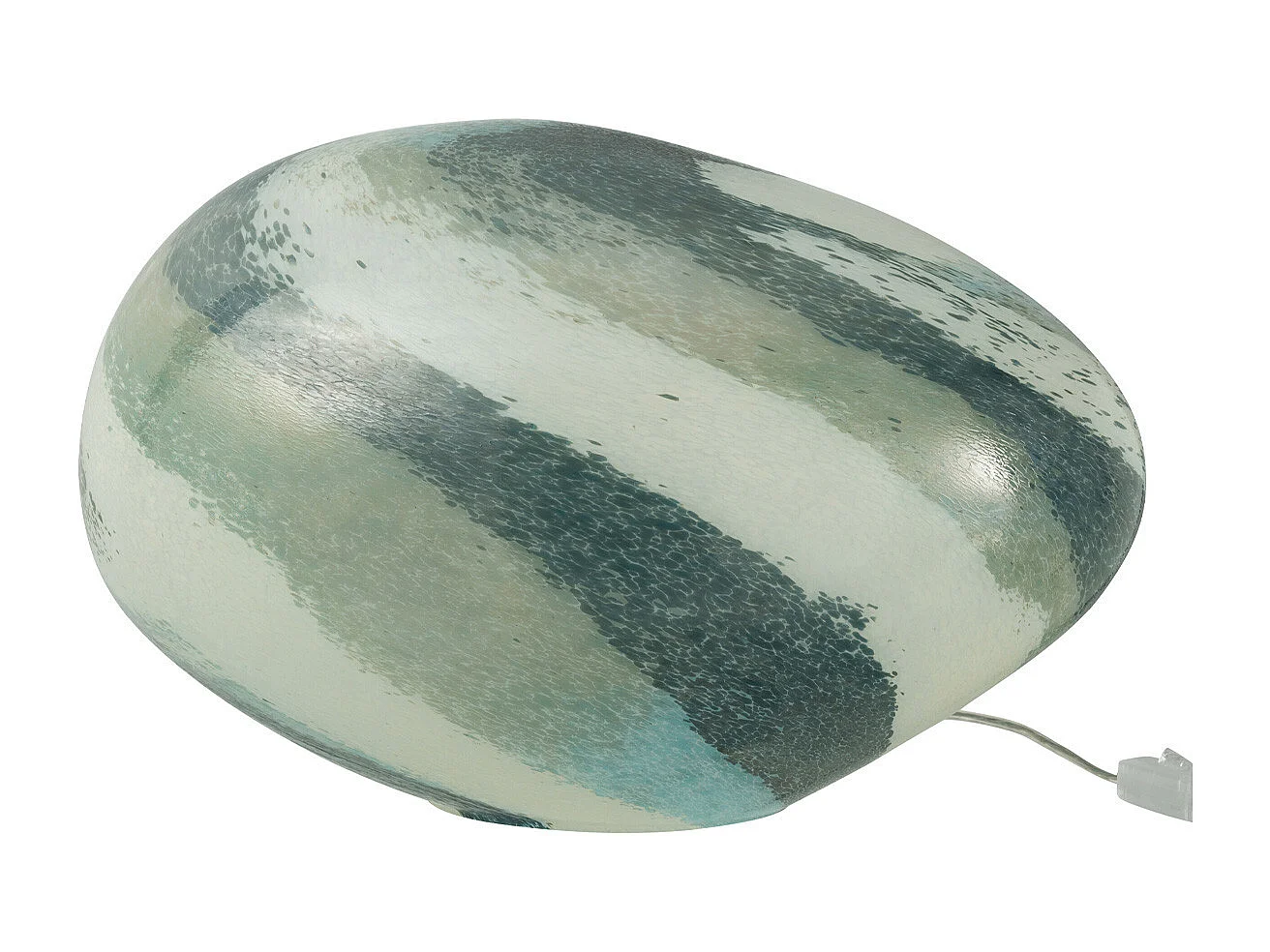 Lampe à Poser Ovale "Dany" 40cm Bleu Vert