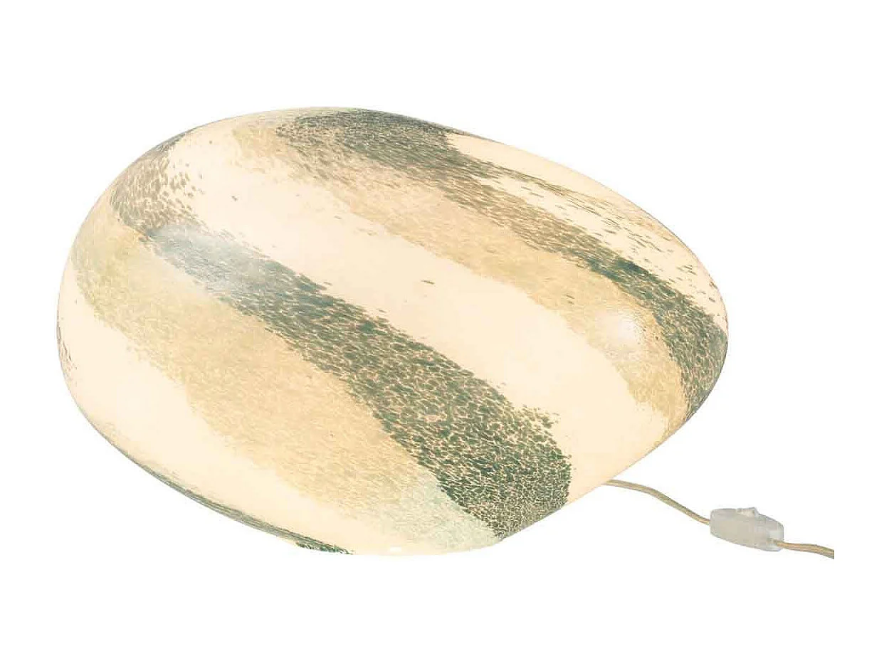 Lampe à Poser Ovale "Dany" 40cm Bleu Vert