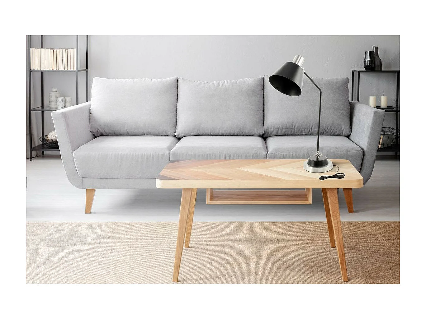 Lampe à Poser Déco "Triumph" 60cm Argent