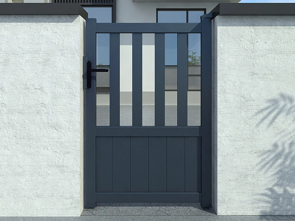 Gartentor Flügeltor - 104 x 148 cm - Aluminium - Anthrazit - TARNOS II