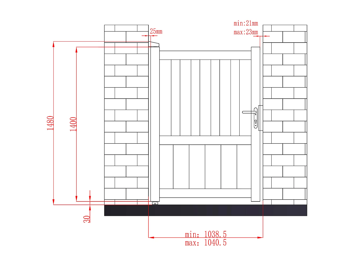 Cancello a battente L100 x H140 cm Alluminio traforato Antracite - TARNOS II