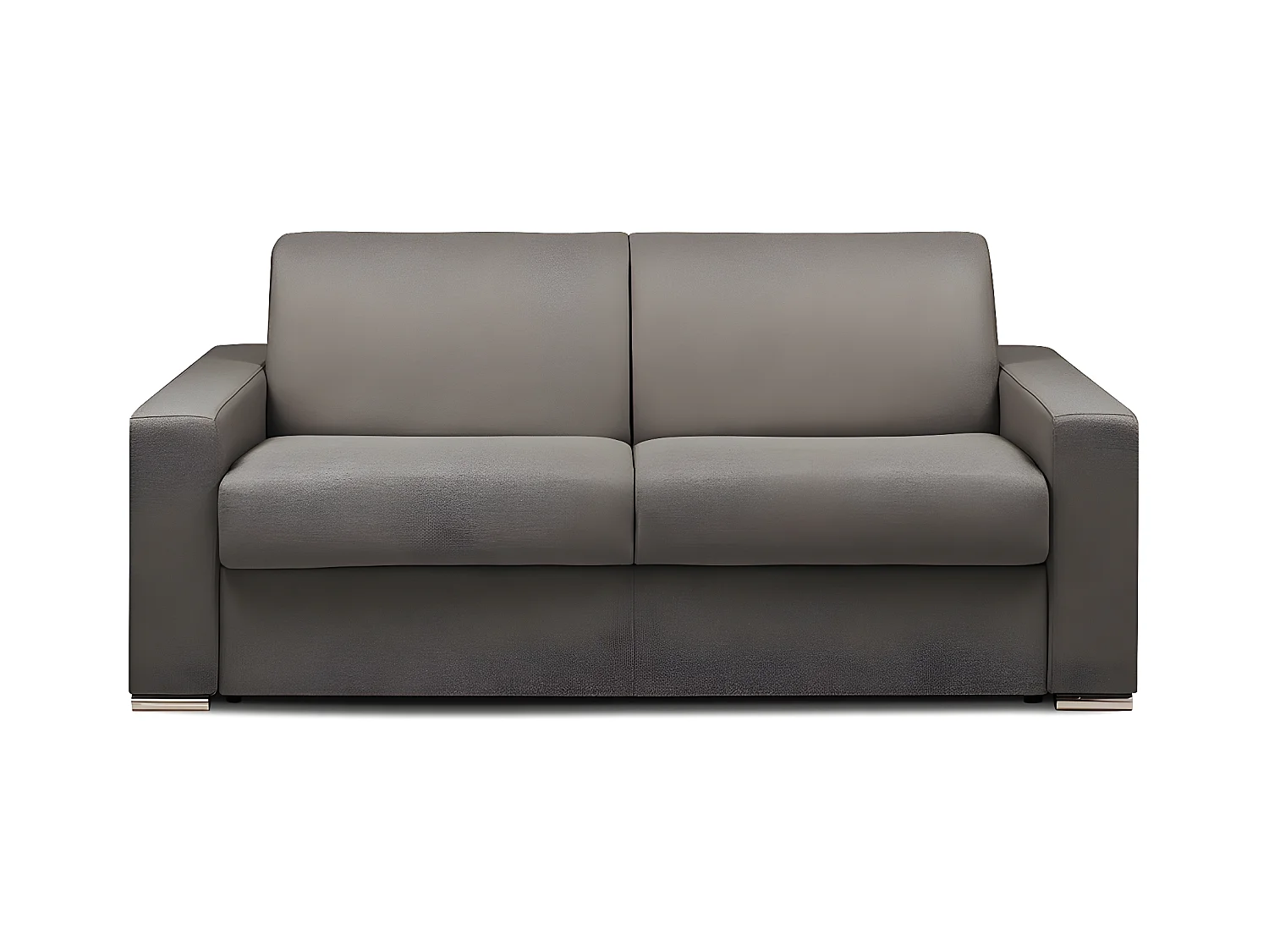 Canapé 3 places convertible express en tissu anthracite - Couchage 140 cm - Matelas 16 cm avec mousse à mémoire de forme CALITO