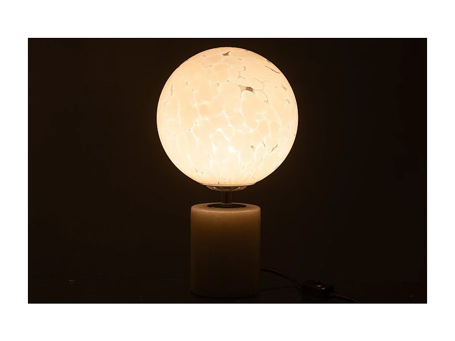 Lampe à Poser sur Pied "Dany" 31cm Blanc