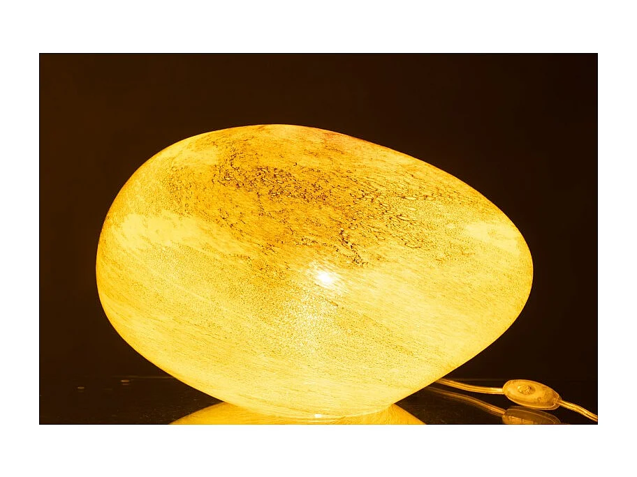 Lampe à Poser Ovale "Dany" 40cm Jaune