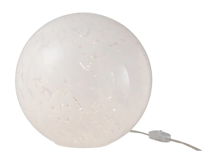 Lampe à Poser Ronde "Dany" 29cm Blanc