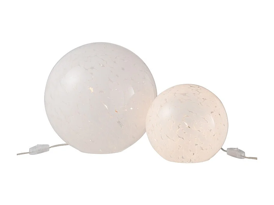 Lampe à Poser Ronde "Dany" 29cm Blanc