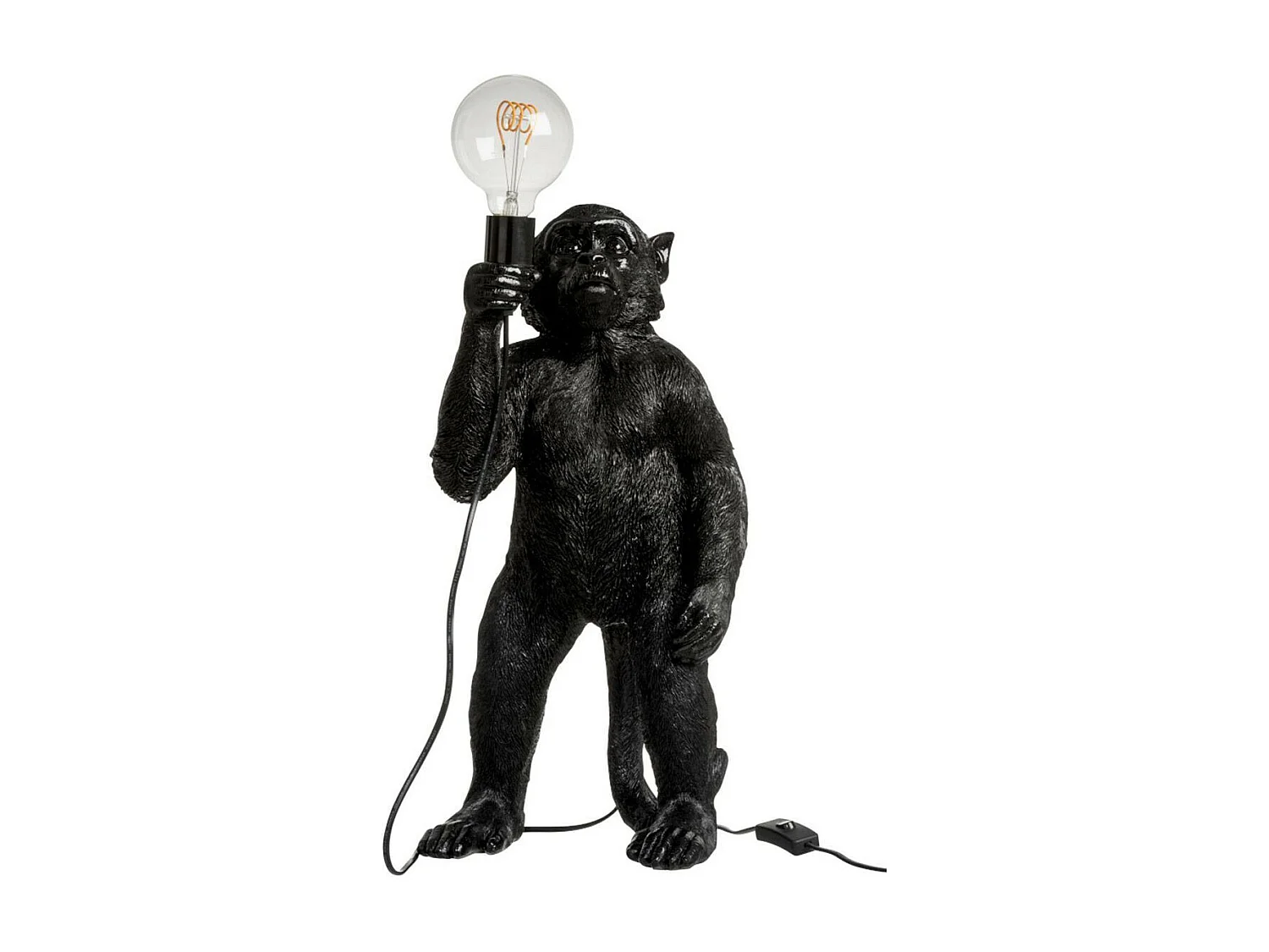 Lampe à Poser Design "Singe Debout" 51cm Noir