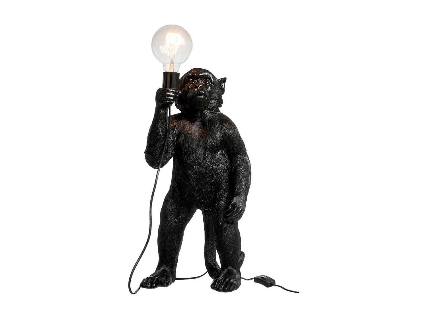 Lampe à Poser Design "Singe Debout" 51cm Noir