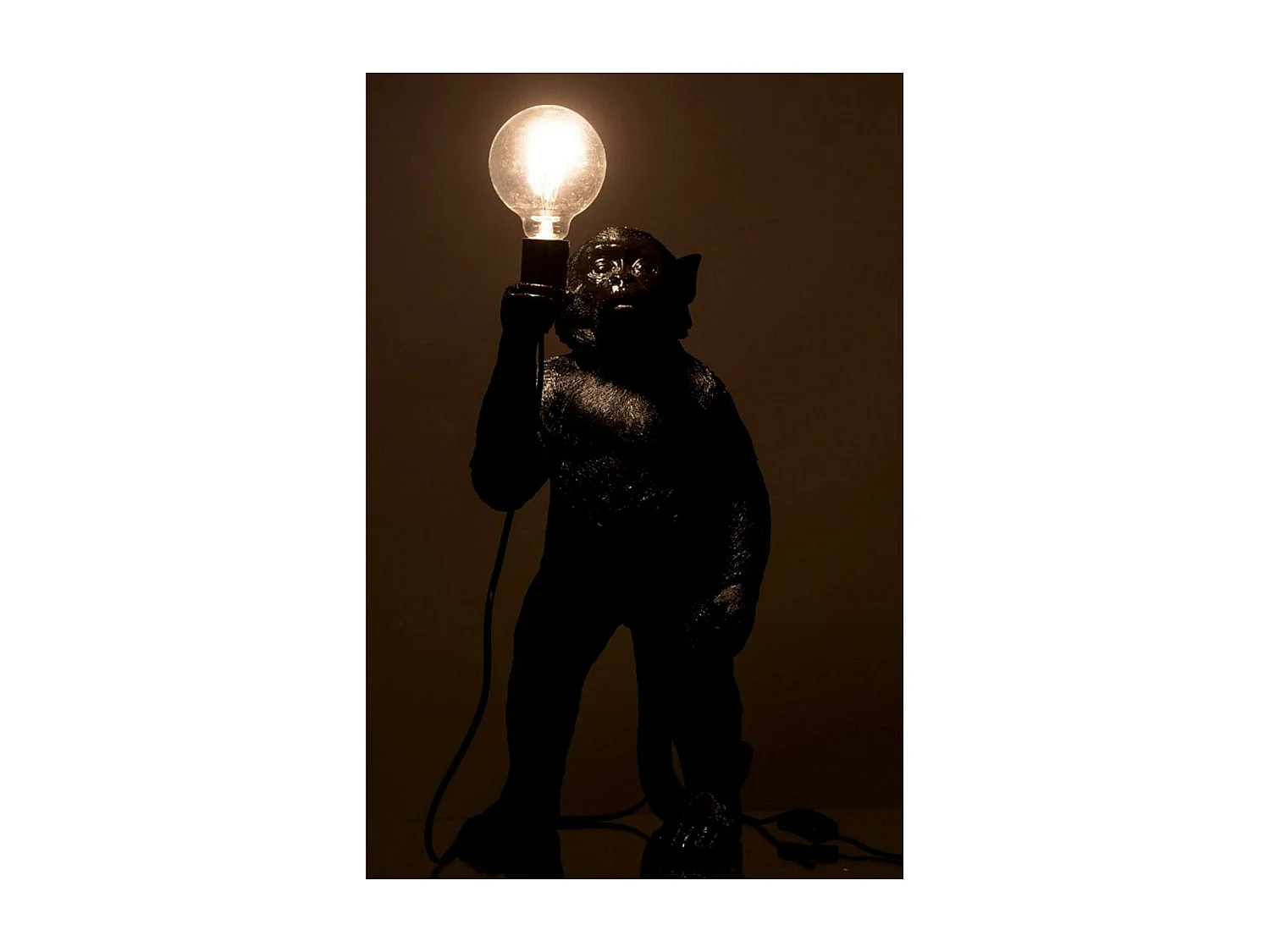 Lampe à Poser Design "Singe Debout" 51cm Noir