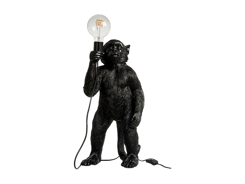 Lampe à Poser Design "Singe Debout" 51cm Noir