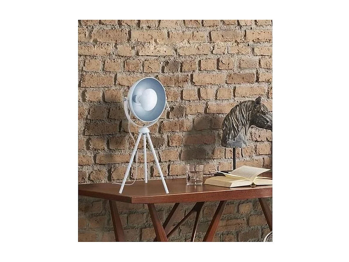 Lampe à Poser Trépied "Anniston" 75cm Blanc