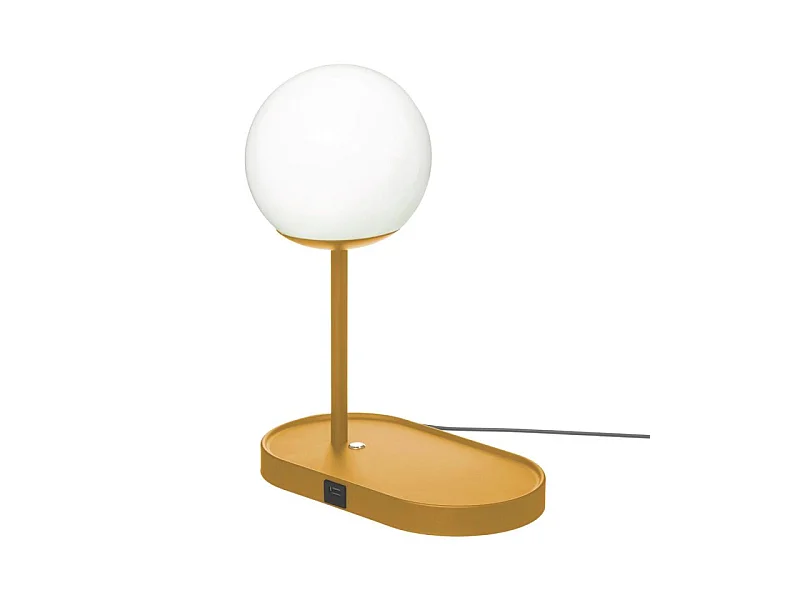 Lampe à Poser & Chargeur "Colors" 33cm Ocre