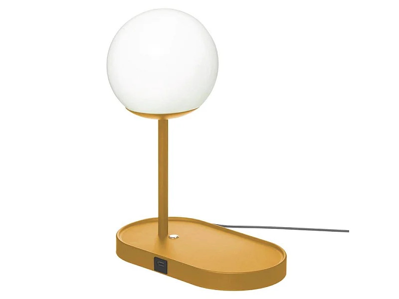Lampe à Poser & Chargeur "Colors" 33cm Ocre