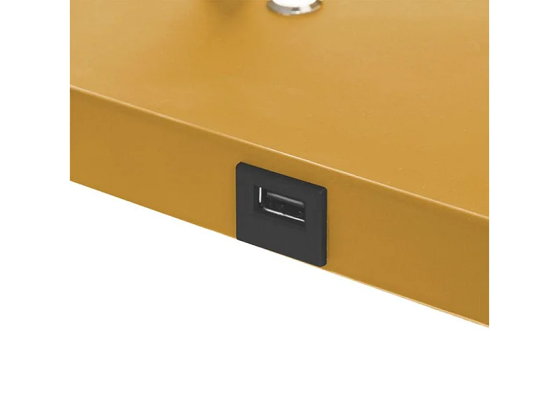 Lampe à Poser & Chargeur "Colors" 33cm Ocre