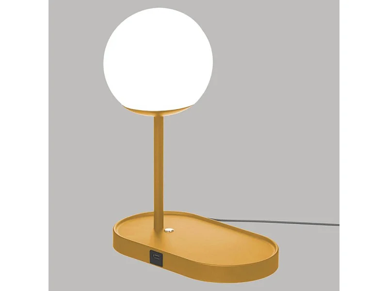 Lampe à Poser & Chargeur "Colors" 33cm Ocre
